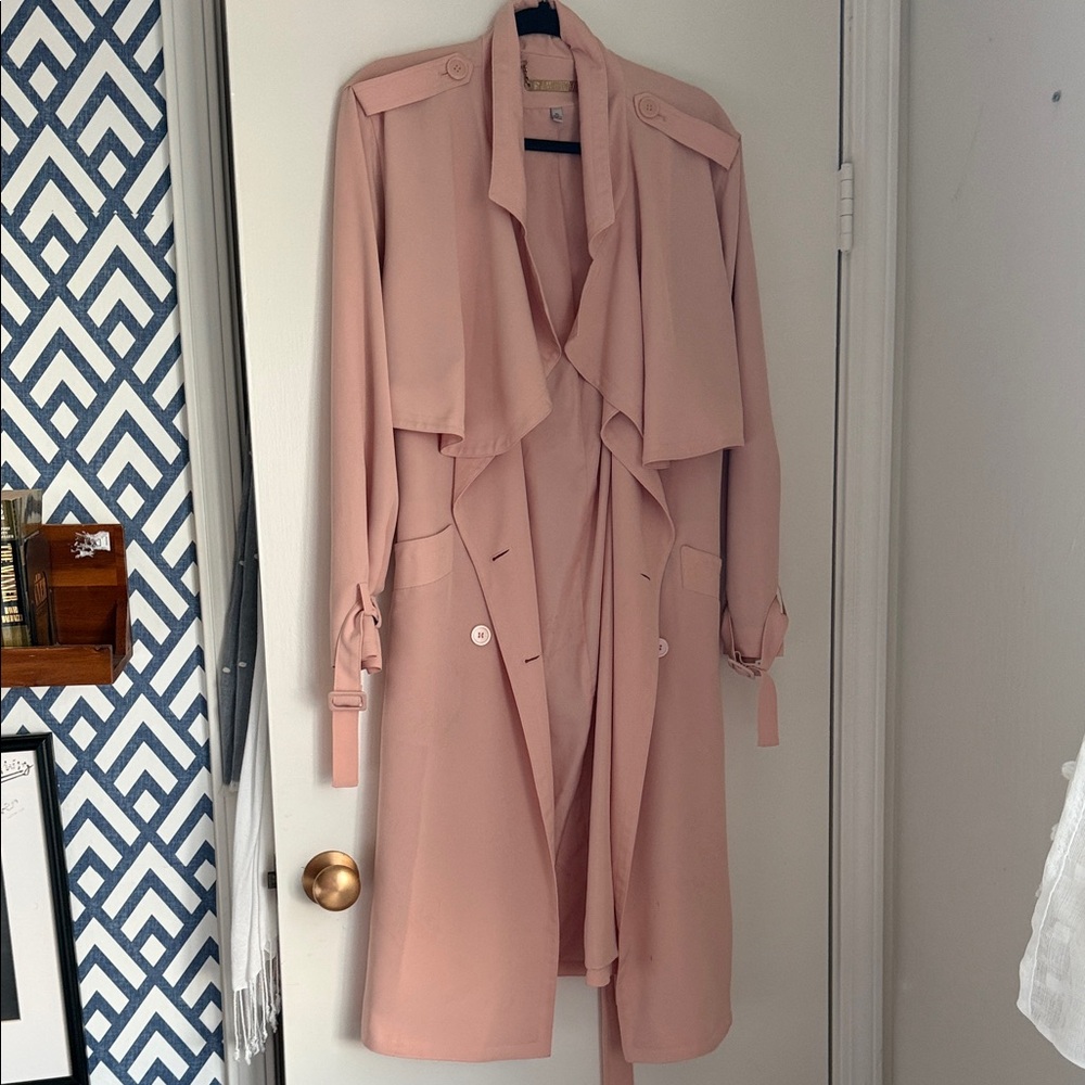 Jennifer Lopez Soft Pink Trench Coat
